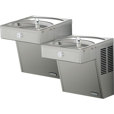 Elkay Cooler Wall Mount Bi-Level Ada Vandal-Resistant Non-Filtered Non-Refrigerated Stainless VRCTLSCDDSC